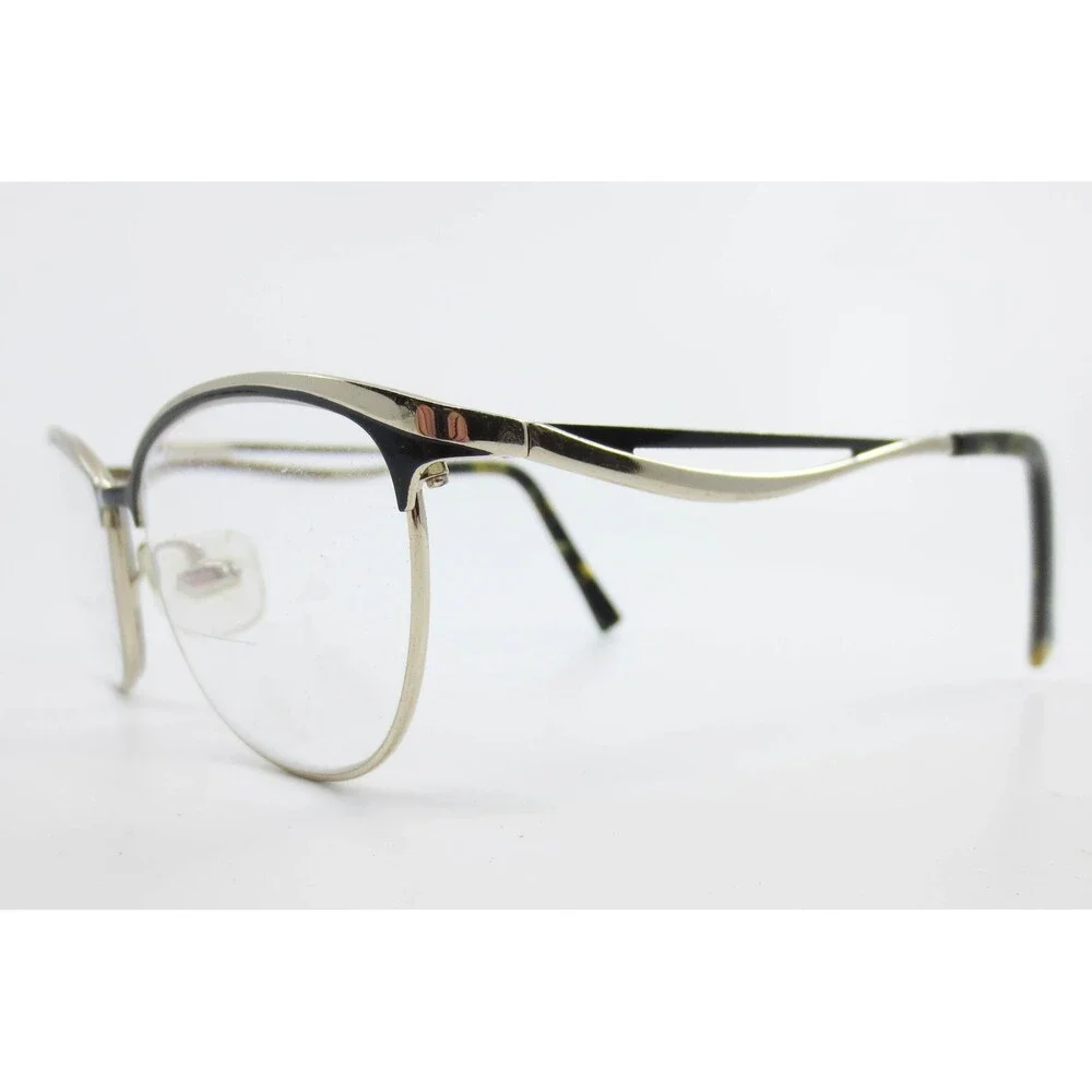 Oscar de la Renta OSL725 001 Cat Eye Eyeglasses Gold Black Tortoise 54-16-140